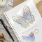 Wrapables Shiny Waterproof Transparent Holographic PET Bird and Butterfly Stickers for Scrapbooking, Stationery, Journaling, Water Bottles, Phones, Laptops (20pcs)